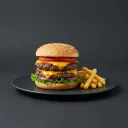 Double cheese burger La Cabane